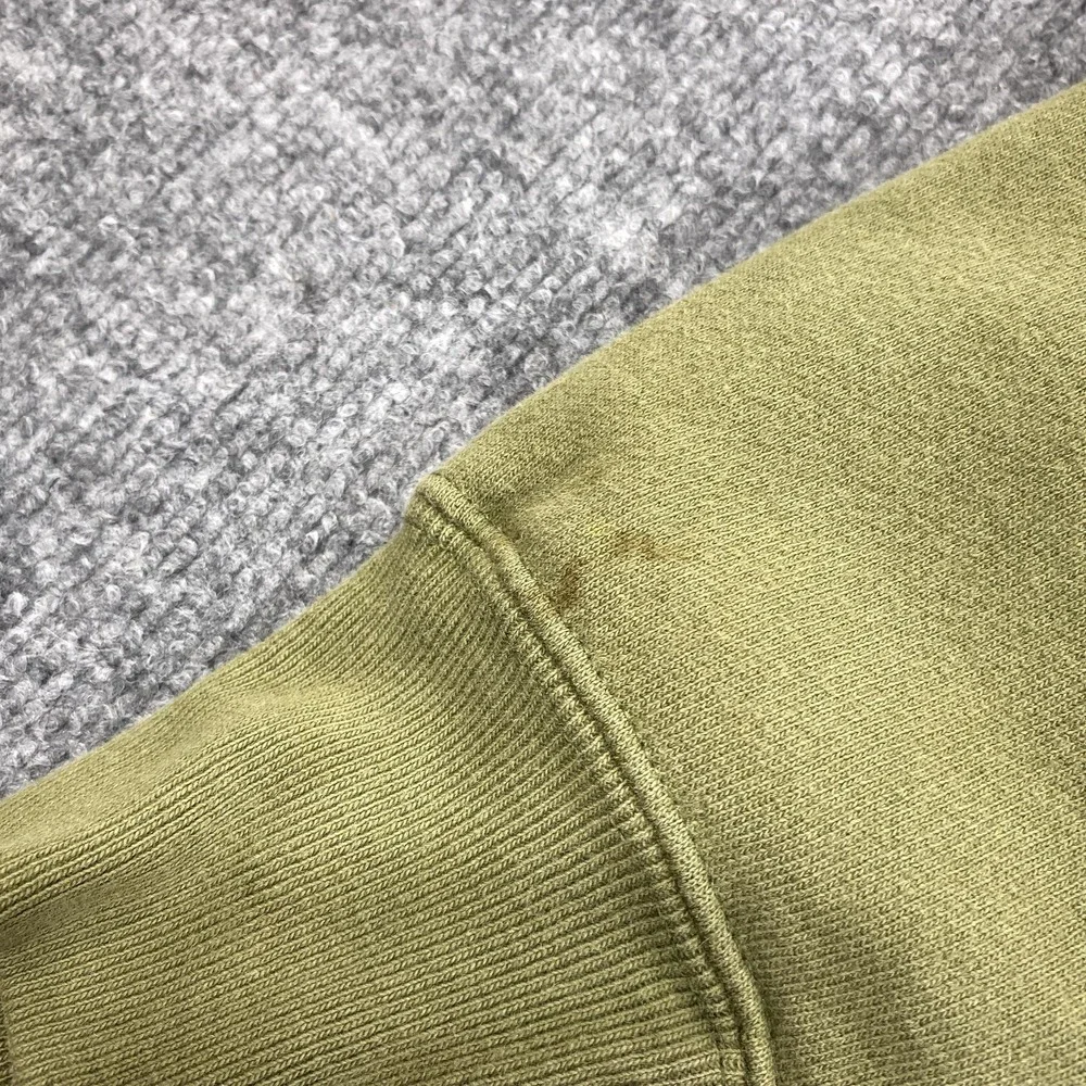 Champion Hoodie Mens Large Green Pullover Reverse Weave Chenille Logo Oversized